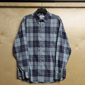 Southerrn Tide Trim Fit Blue Plaid Men's Button Up Size L